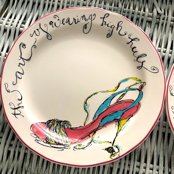 ROSANNA Boxed Set of 4 Stylish Salad Plates In Carrying case - High Heels shoes - Picture 9 of 13